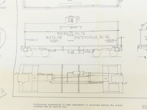 HO Scale Ambroid Kit No 4 ROTX Riverside Oil Co Insulated Tank Car #118