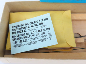 HO Scale Ambroid Kit No 4 ROTX Riverside Oil Co Insulated Tank Car #118