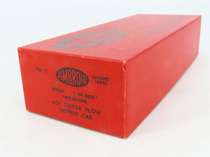 HO Scale Ambroid 2 in 1 Kit No 3 SHPX/DYLX ACF Center Flow Hopper Car