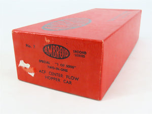 HO Scale Ambroid 2 in 1 Kit No 3 DYLX/SHPX ACF Center Flow Hopper Car