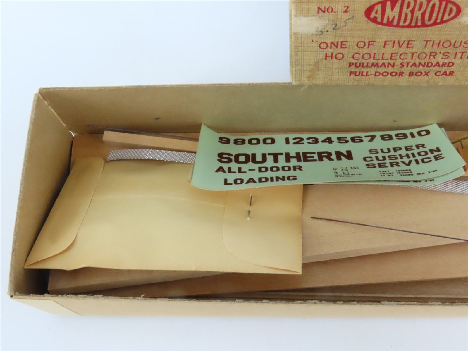 HO Scale Ambroid Kit No 2 SOU Southern Railway All Door Box Car #9800