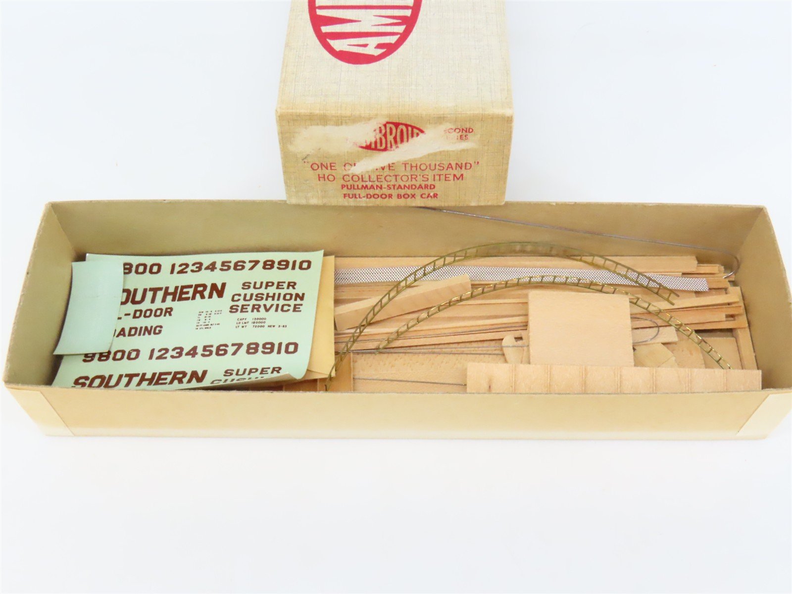 HO Scale Ambroid Kit No 2 SOU Southern Railway All Door Box Car #9800