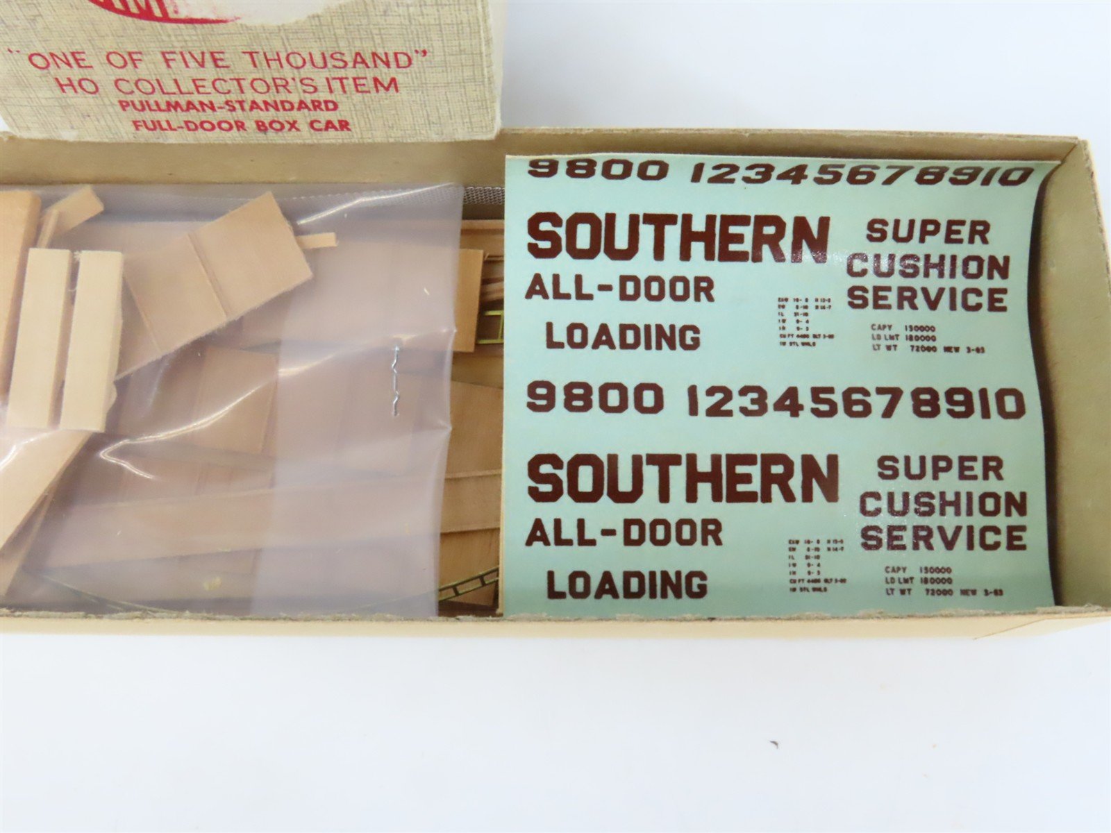 HO Scale Ambroid Kit No 2 SOU Southern Railway All Door Box Car #9800