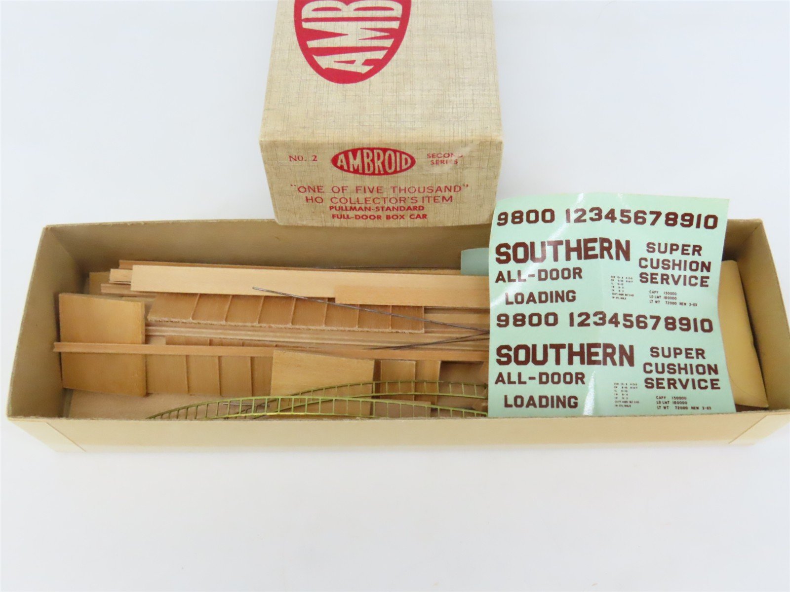 HO Scale Ambroid Kit No 2 SOU Southern Railway All Door Box Car #9800