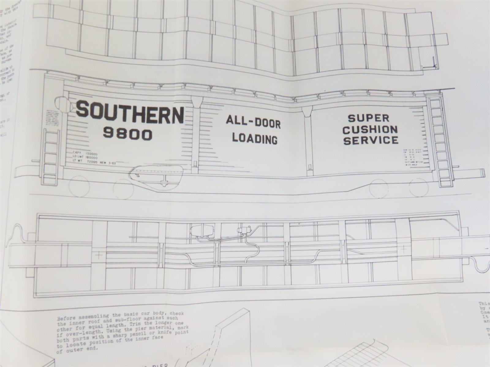 HO Scale Ambroid Kit No 2 SOU Southern Railway All Door Box Car #9800