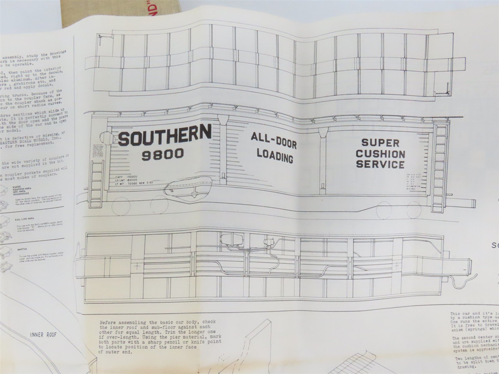 HO Scale Ambroid Kit No 2 SOU Southern Railway All Door Box Car #9800