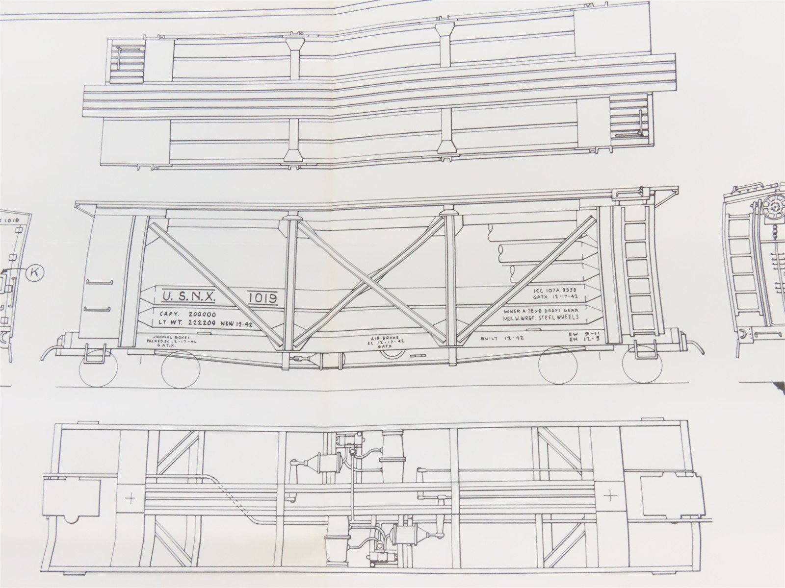 HO Scale Ambroid Kit No 1 USNX United States Navy Helium Gas Tank Car #1019