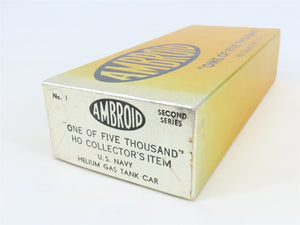 HO Scale Ambroid Kit No 1 USNX United States Navy Helium Gas Tank Car #1019