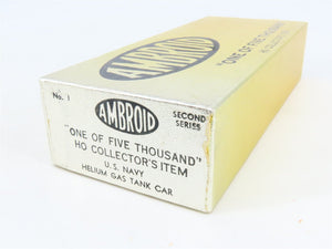 HO Scale Ambroid Kit No 1 USNX United States Navy Helium Gas Tank Car #1019