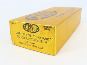 HO Scale Ambroid Kit No 1 USNX United States Navy Helium Gas Tank Car #1019