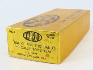 HO Scale Ambroid Kit No 1 USNX United States Navy Helium Gas Tank Car #1019