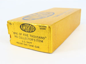 HO Scale Ambroid Kit No 1 USNX United States Navy Helium Gas Tank Car #1019