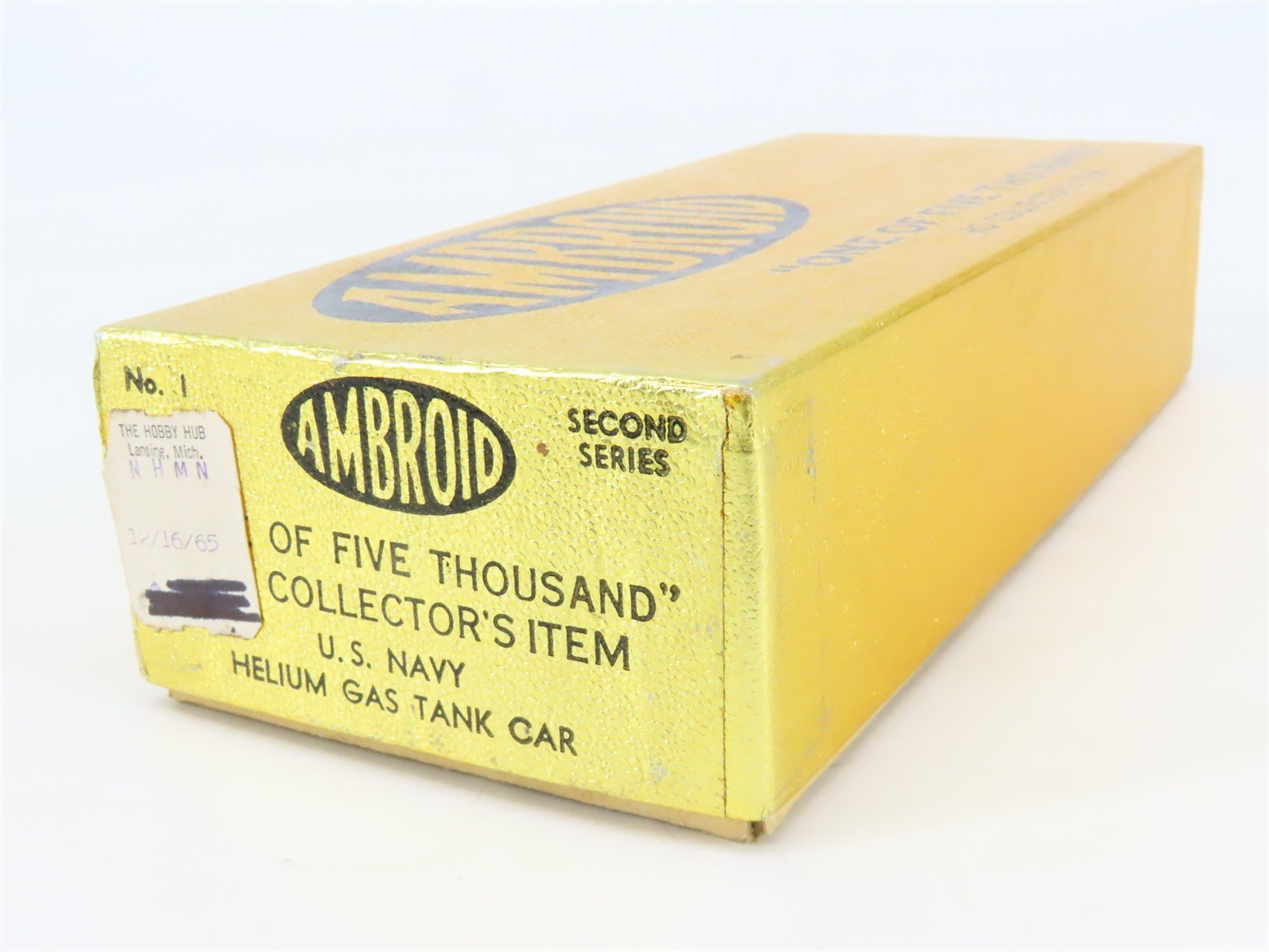 HO Scale Ambroid Kit No 1 USNX United States Navy Helium Gas Tank Car #1019