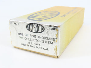 HO Scale Ambroid Kit No 1 USNX United States Navy Helium Gas Tank Car #1019