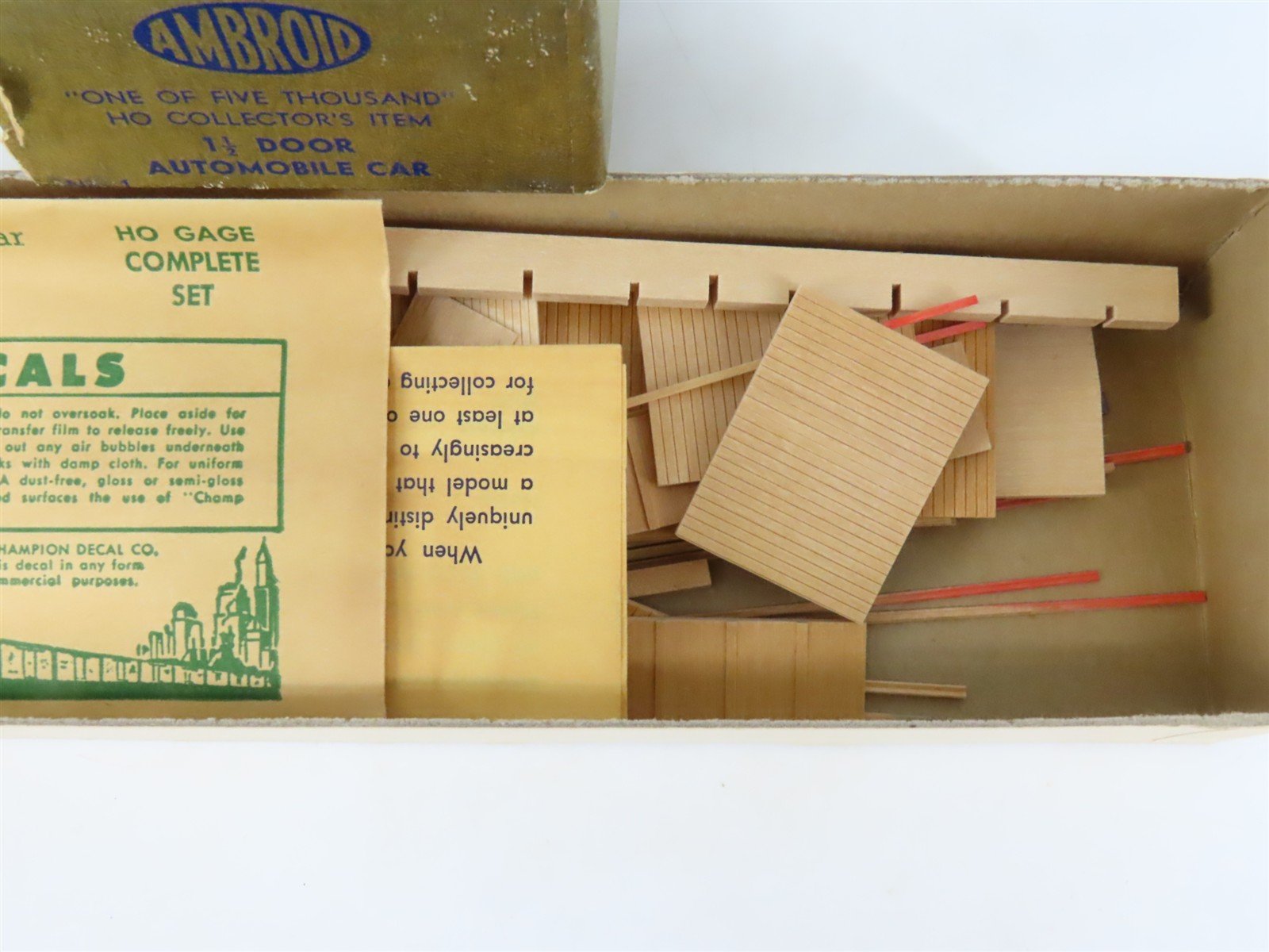 HO Scale Ambroid Kit No 1 SP Southern Pacific Automobile Box Car #67099