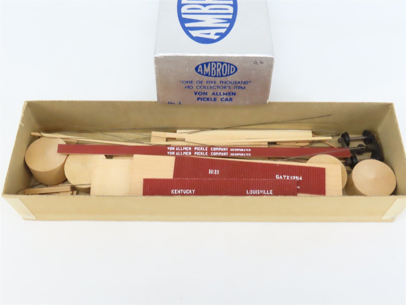 HO Ambroid Kit No 2 GATX Louisville Kentucky Von Allmen Pickle Tank Car #1254