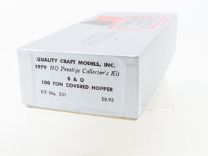 HO Quality Craft Models Kit No 351 B&O Baltimore & Ohio 2-Bay Hopper #600400