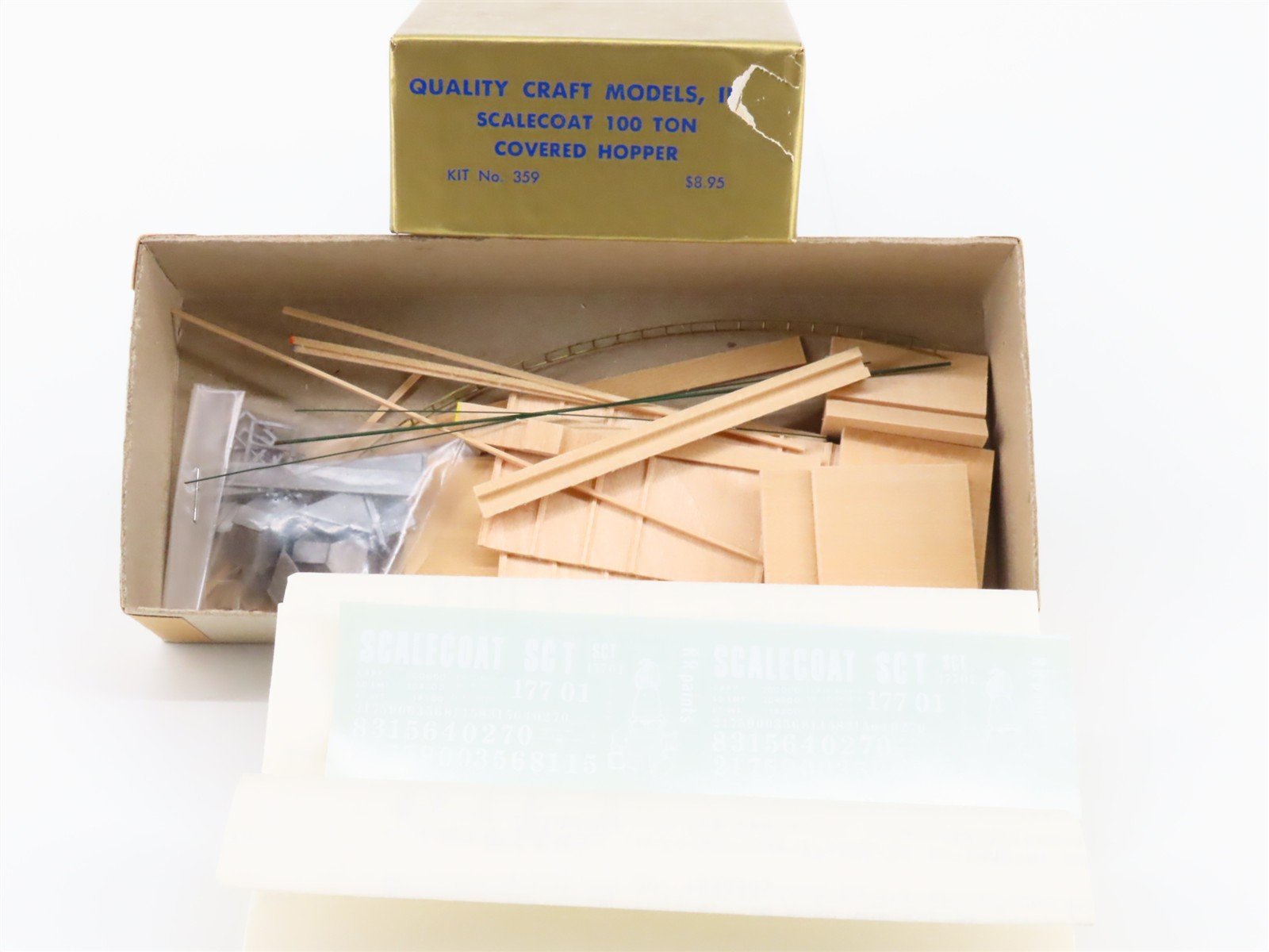 HO Scale Quality Craft Models Kit No 359 SCT Scalecoat 2-Bay Hopper #17701