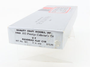 HO Scale Quality Craft Models 2 in 1 Kit 361 UP Union Pacific Railroad Flat Car