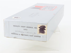 HO Scale Quality Craft Models Kit 1973 N&W Norfolk & Western 2-Bay Hopper #38288