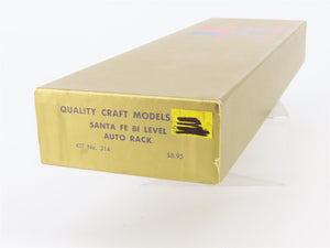 HO Quality Craft Models Kit 314 BTTX ATSF Santa Fe Bi Level Auto Rack #250039