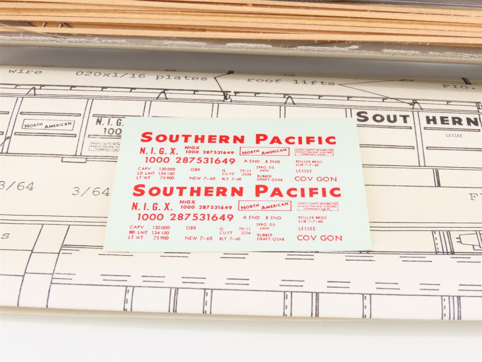 HO Quality Craft Models Kit S-6 NIGX SP Southern Pacific 85' Gondola #1000