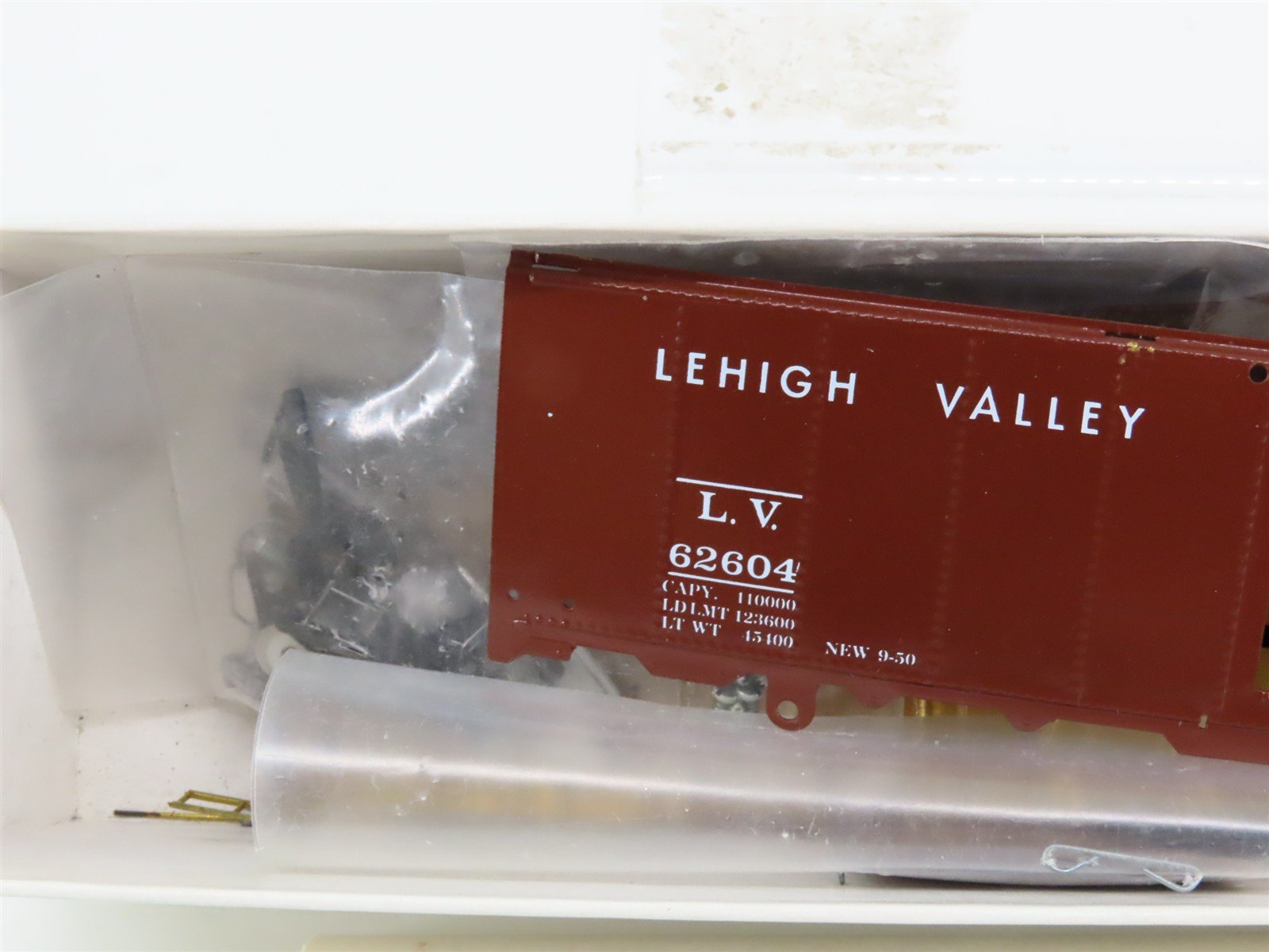 HO Scale Bowser Kit 1-004107 Brass LV Lehigh Valley Single Door Box Car #62604