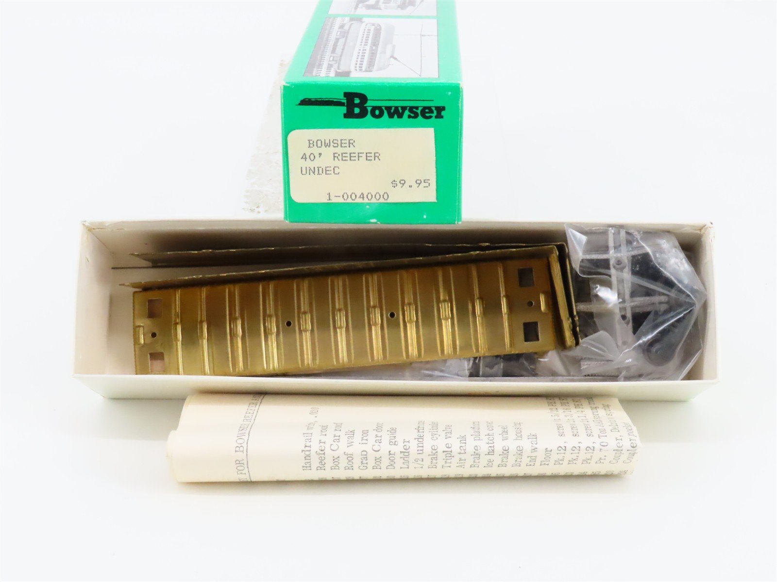 HO Scale Bowser Kit 1-004000 Brass Unpainted 40' Reefer