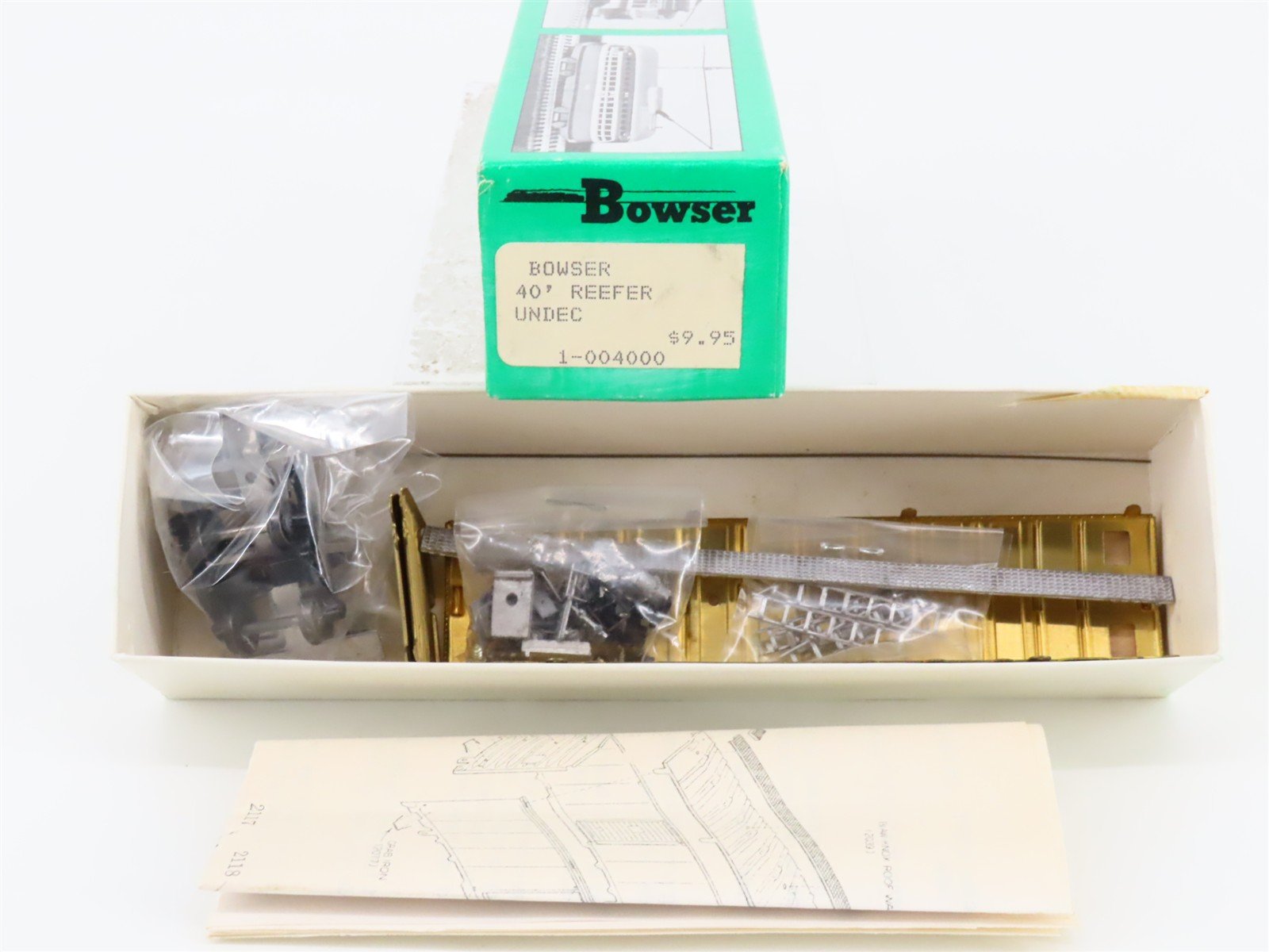 HO Scale Bowser Kit 1-004000 Brass Unpainted 40' Reefer