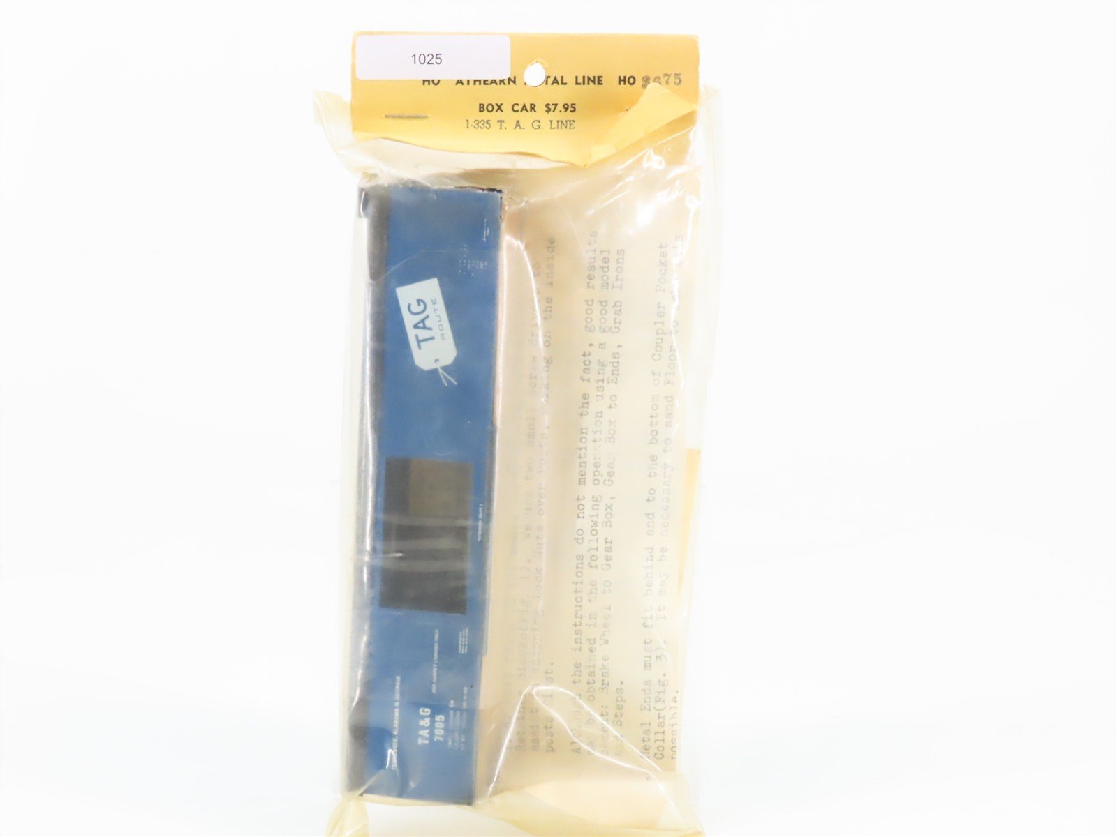 HO Scale Athearn Metal Line Kit 1-335 TA&G Tag Route Box Car #7005 - Sealed
