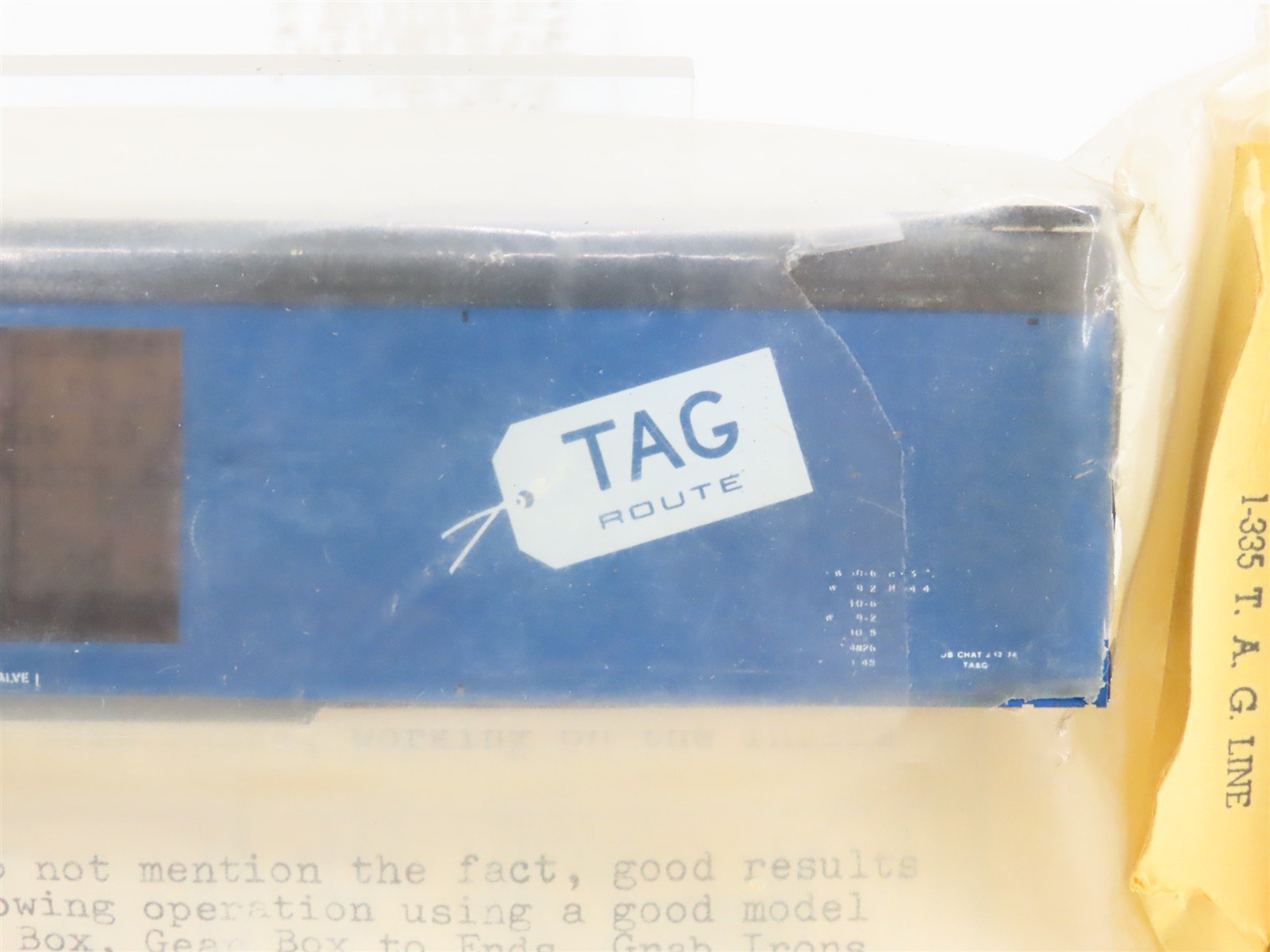 HO Scale Athearn Metal Line Kit 1-335 TA&G Tag Route Box Car #7005 - Sealed
