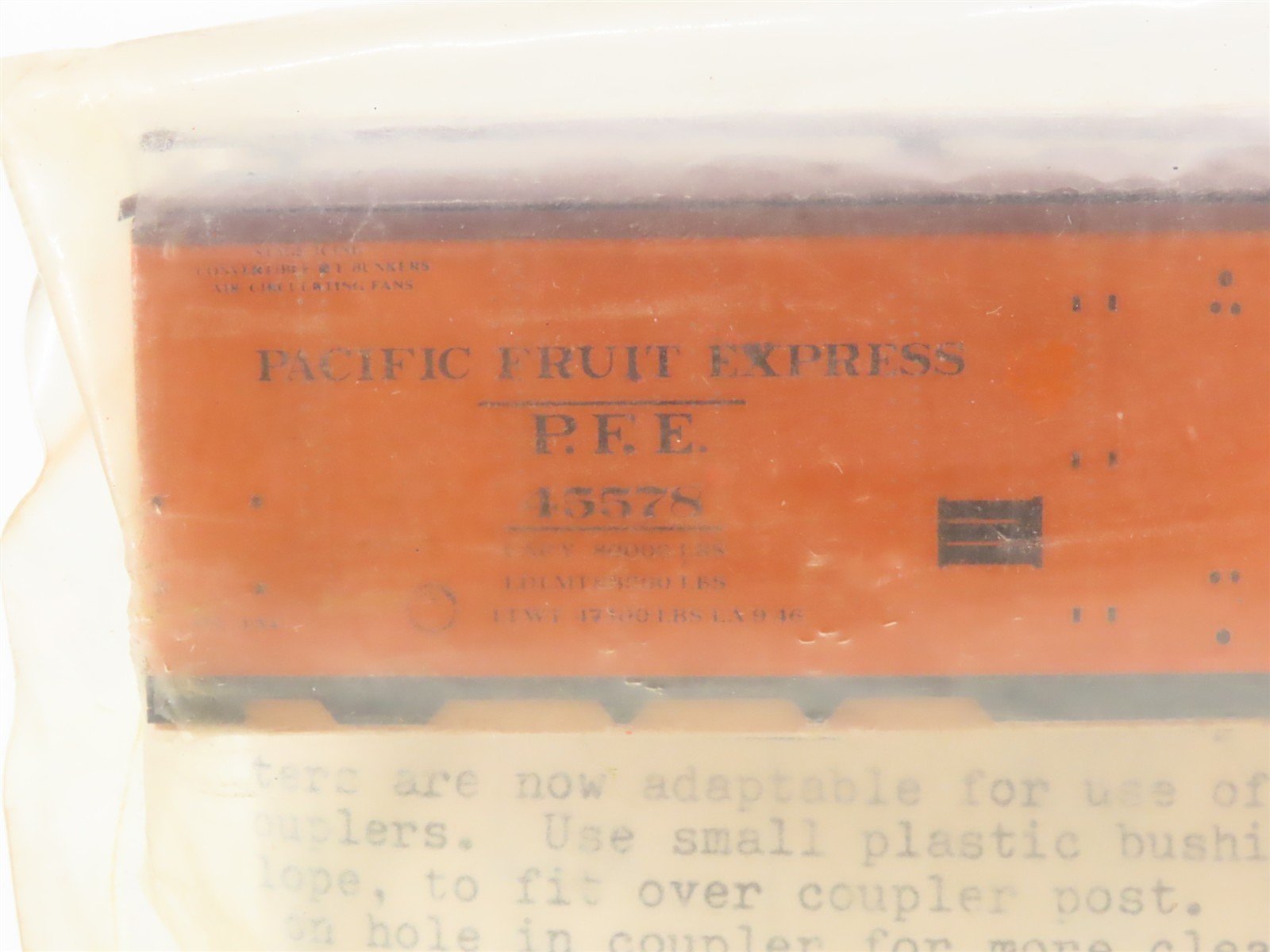 HO Athearn Metal Line Kit 5-115 PFE Pacific Fruit Express Reefer #45578 - Sealed