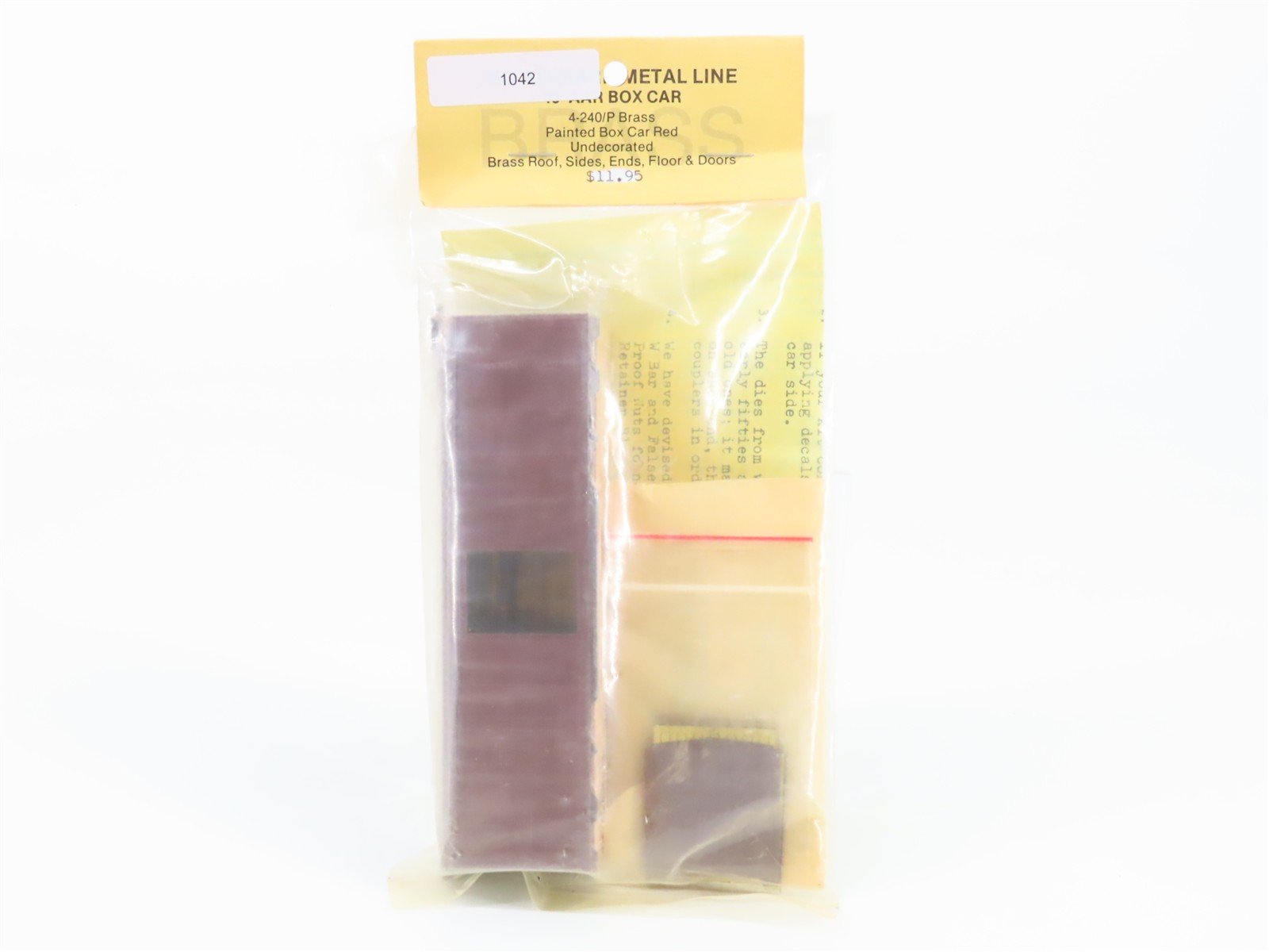 HO Scale Athearn Metal Line Kit 4-240/P Brass Undecorated Box Car - Sealed