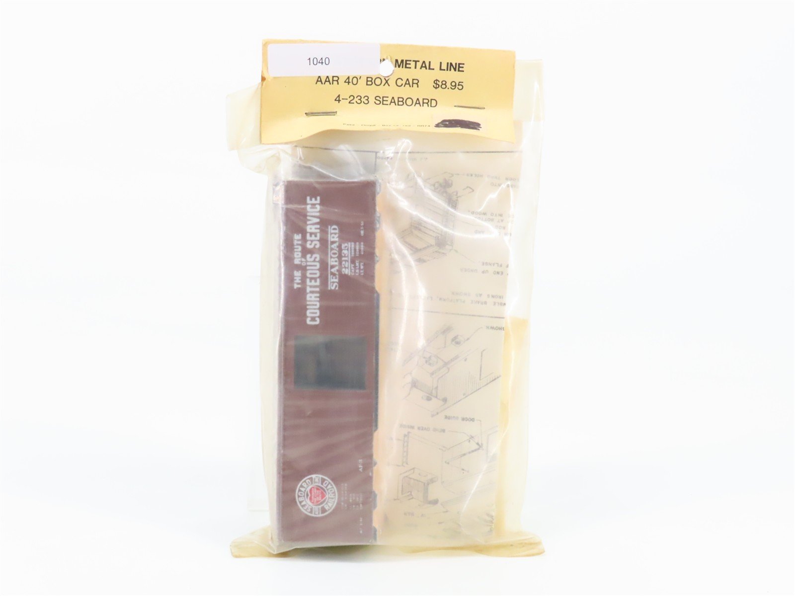 HO Athearn Metal Line Kit 4-233 SAL Seaboard Air Line 40' Box Car #22135 -Sealed