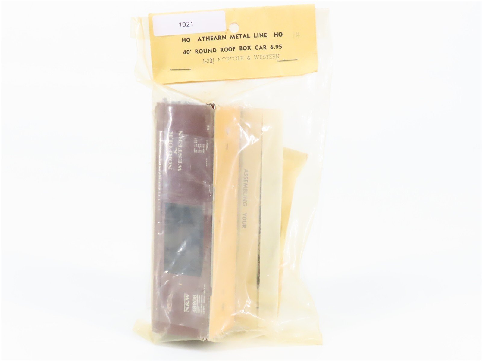 HO Scale Athearn Metal Line Kit 1-321 N&W Norfolk & Western 40' Box Car #49206