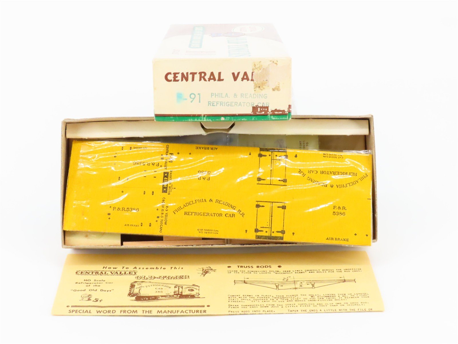 HO Scale Central Valley Kit F-91 P&R Philadelphia & Reading Reefer #5386