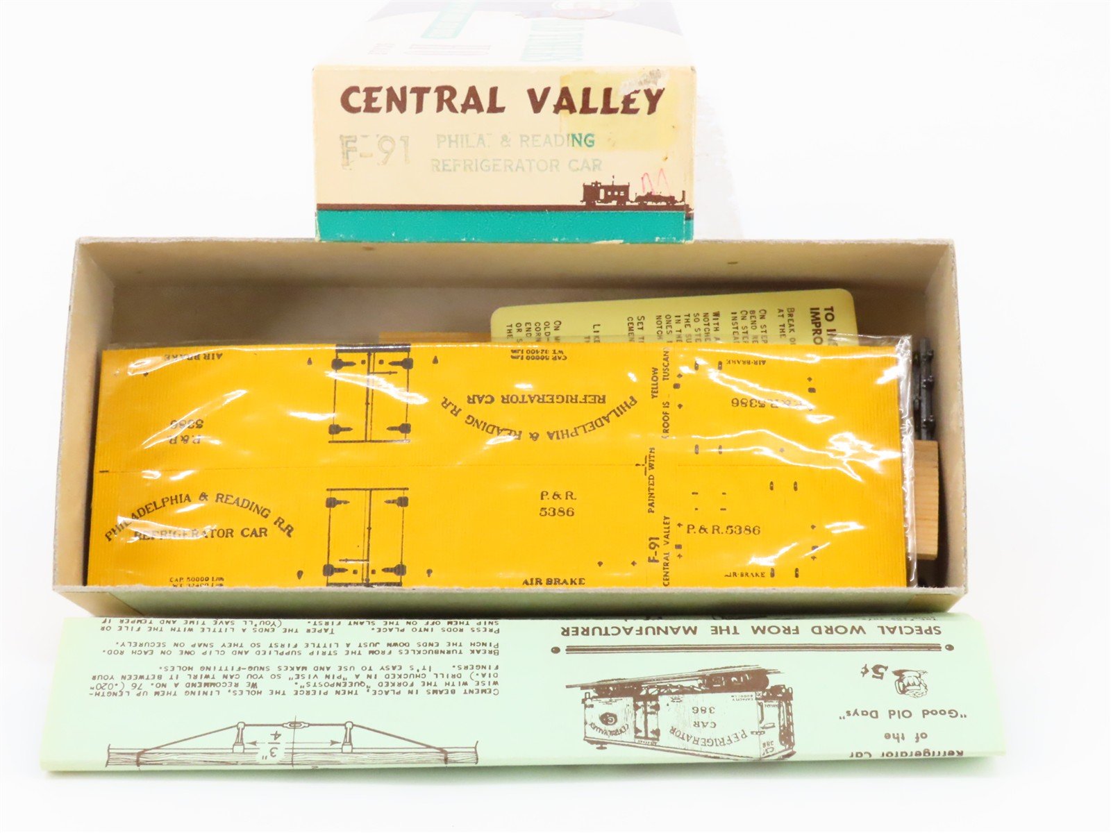 HO Scale Central Valley Kit F-91 P&R Philadelphia & Reading Reefer #5386