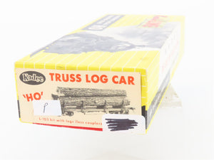 HO Scale Kadee Kit L-103 Wood Unlettered Truss Log Car w/ Logs