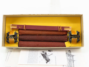 HO Scale Kadee Kit L-103 Wood Unlettered Truss Log Car w/ Logs