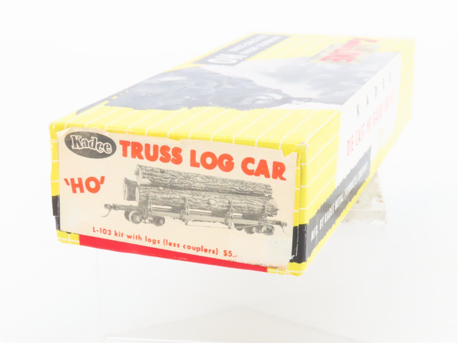HO Scale Kadee Kit L-103 Wood Unlettered Truss Log Car w/ Logs