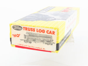 HO Scale Kadee Kit L-103 Wood Unlettered Truss Log Car w/ Logs