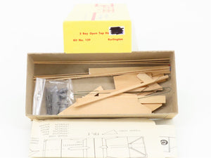 HO Scale Bev-Bel Kit 129 CB&Q Burlington Route 2-Bay Open Top Hopper #593019
