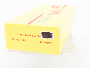 HO Scale Bev-Bel Kit 129 CB&Q Burlington Route 2-Bay Open Top Hopper #593019