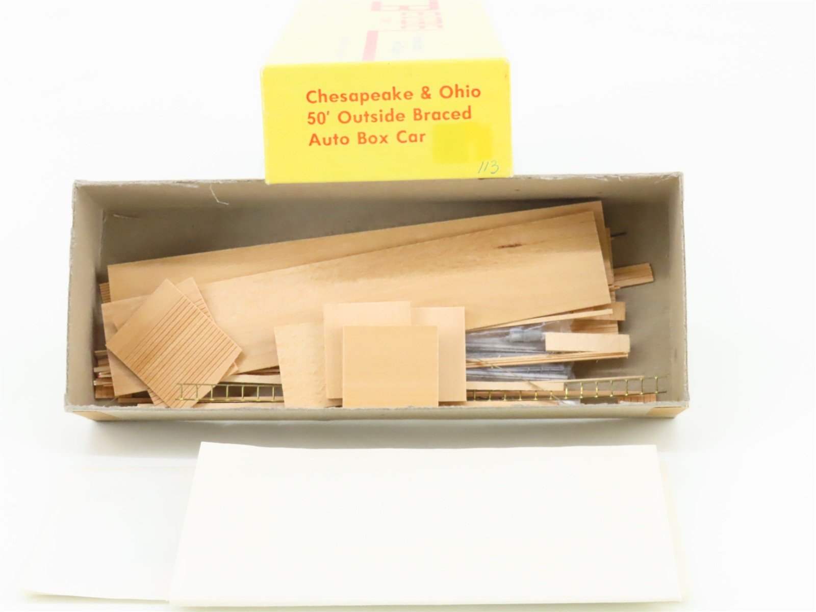 HO Scale Bev-Bel Kit C&O Chesapeake & Ohio 50' Outside Braced Box Car #6234
