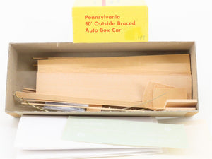 HO Scale Bev-Bel Kit PRR Pennsylvania Railroad 50' Outside Braced Box Car