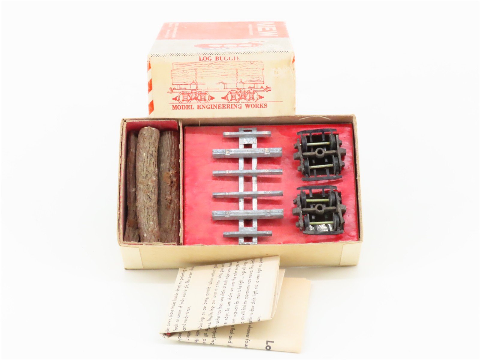 HO Scale Model Engineering Works Kit Unpainted Log Buggie Car w/ Log Load