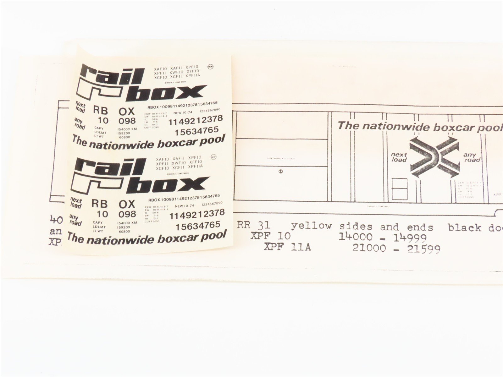 HO Scale Roller Bearing Models RBM Kit 627-401 RBOX Railbox Box Car #14921