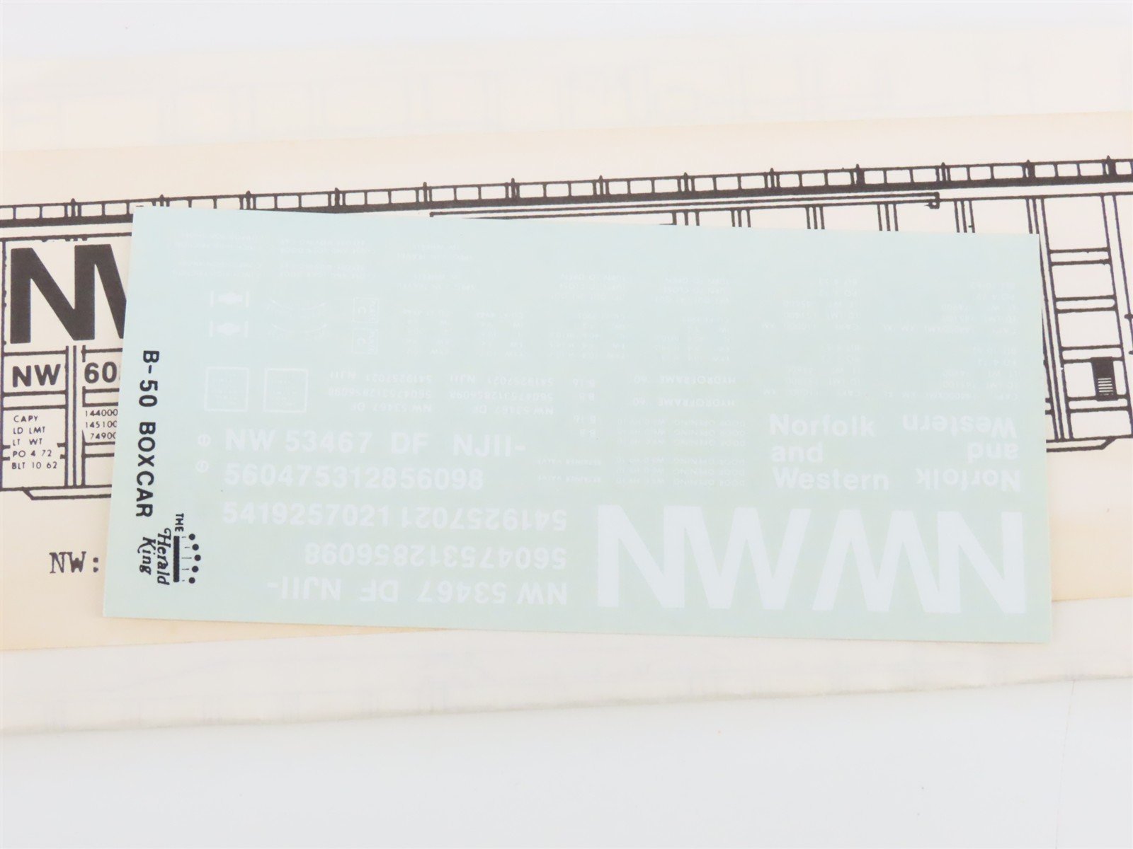 HO Roller Bearing Models RBM Kit 627-204 NW Norfolk & Western Box Car #603531