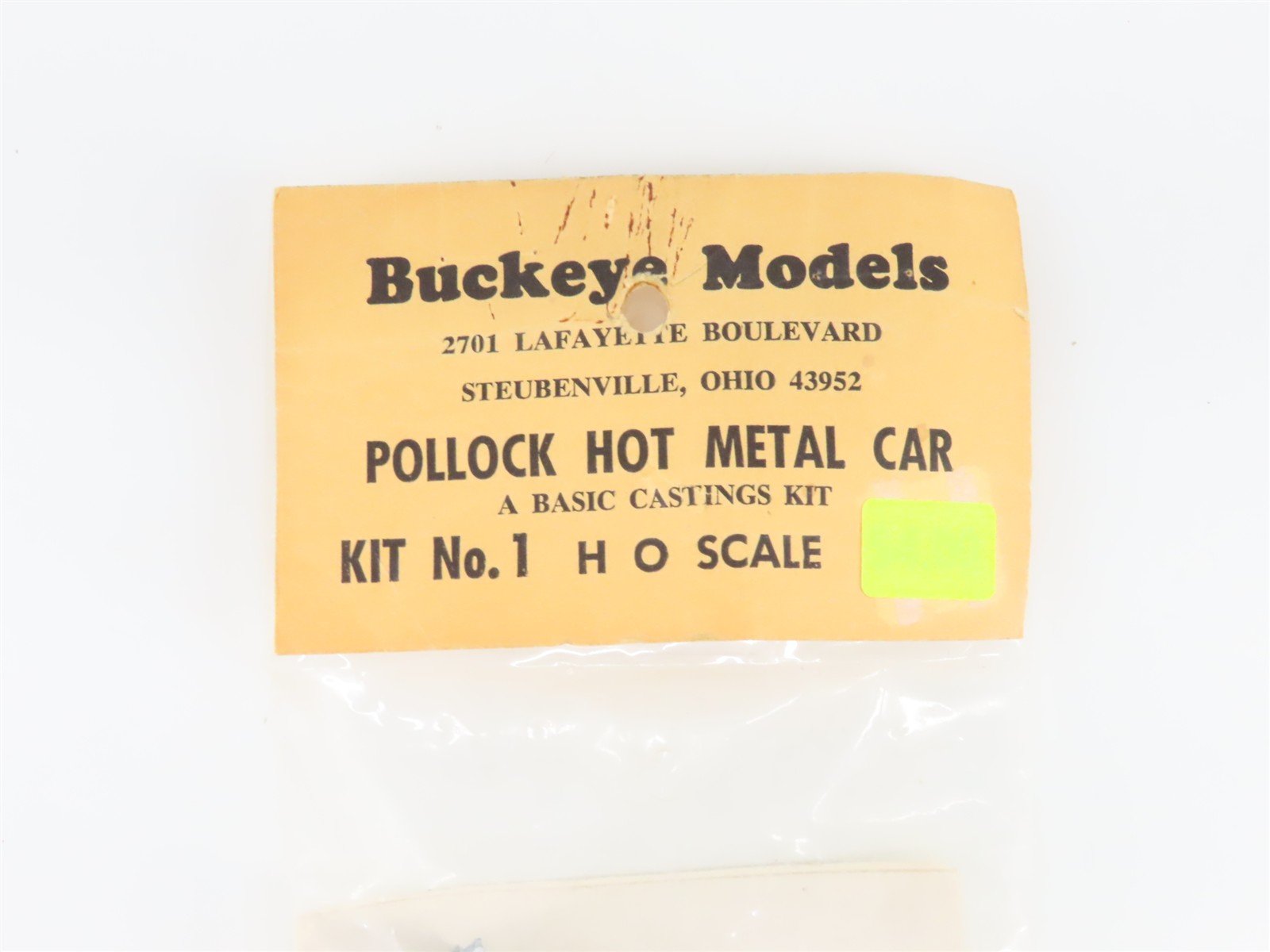 HO Scale Buckeye Models Kit No. 1 Pollock Hot Metal Car