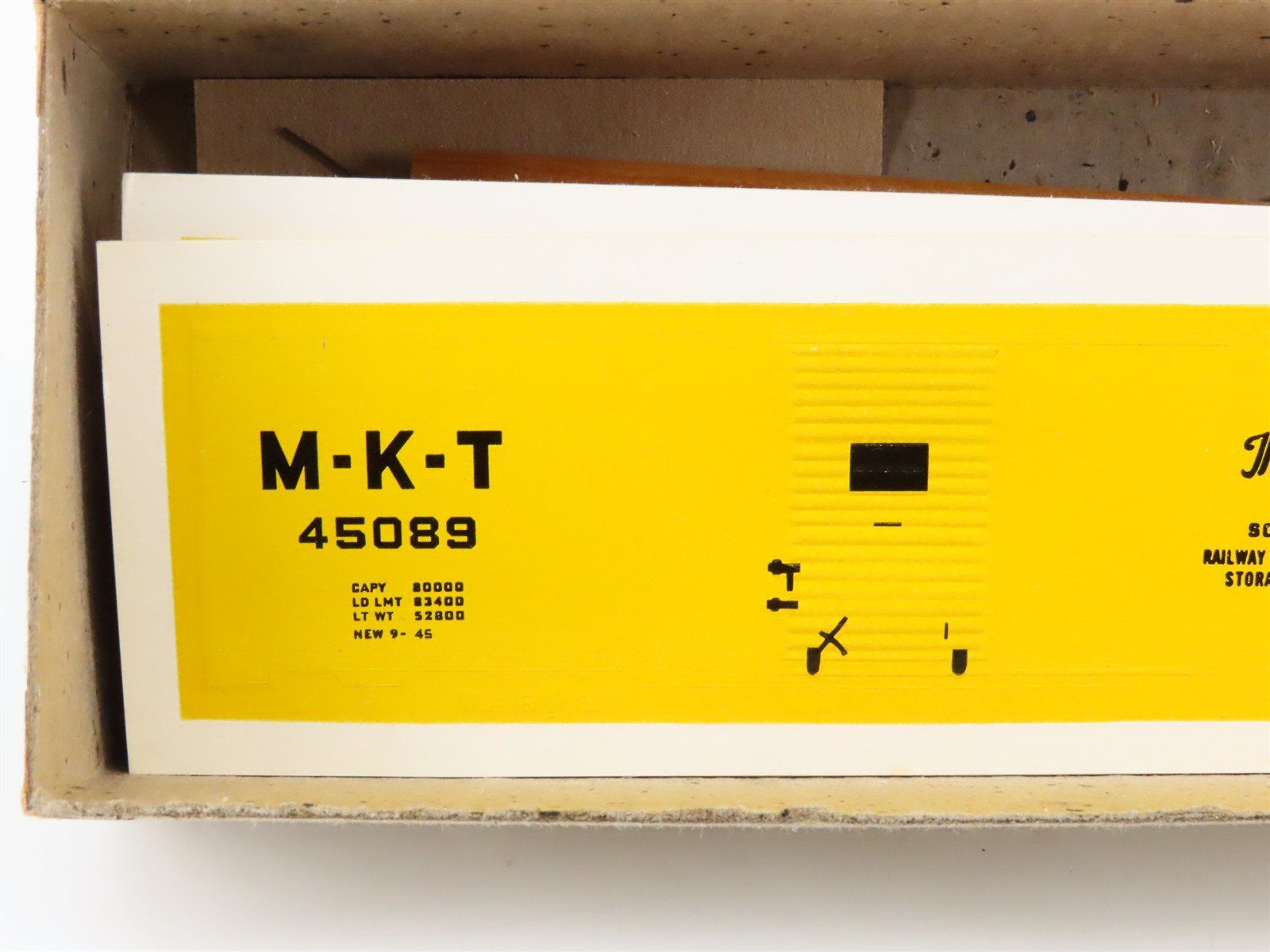 HO Scale Varney Kit B-38 M-K-T The Katy Single Door Box Car #45089